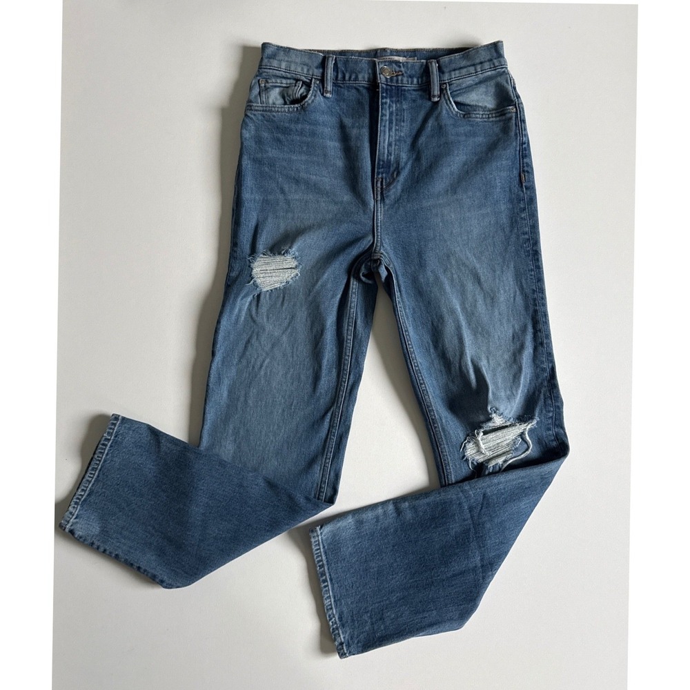 Hudson Remi High-Rise Straight Leg Distressed Jeans Dest Lucent 28 45DPPDLU1228
